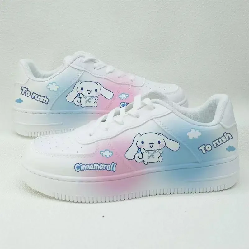 Sanrio Cinnamoroll Summer New White Shoes Student Co-branded Modified Niche Original Cute Girls Sports Wszechstronne trampki