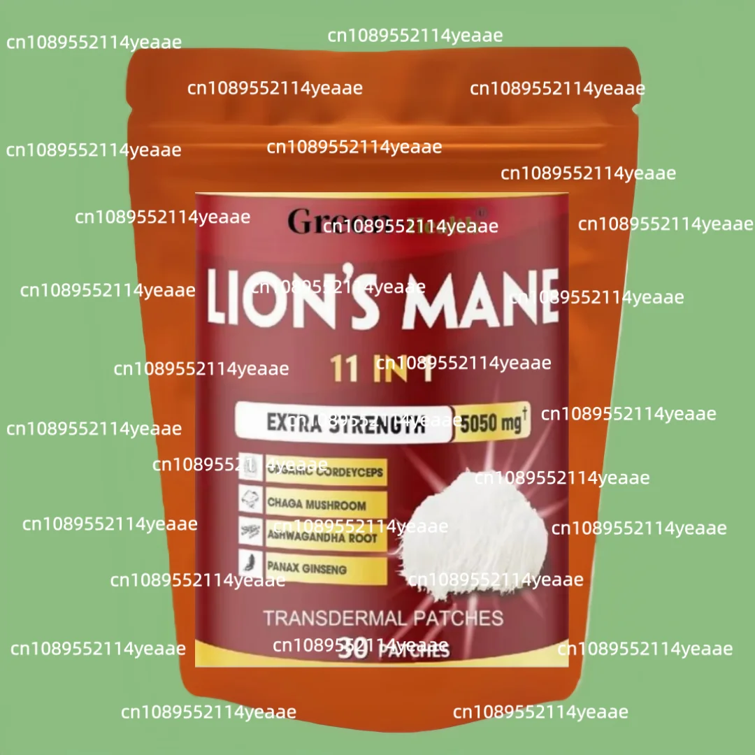 30 patchs 11 en 1 patchs transdérmiques de champignon de crinière de Lions avec Cordeyceps, Reishi, Support cérébral à mémoire Ashwagandha