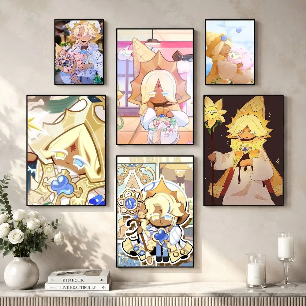 Cartoon Pure Vanilla Cookie Poster Versatile HD Waterproof Wall Art Self-Adhesive Decor for Any Space Ideal Gift