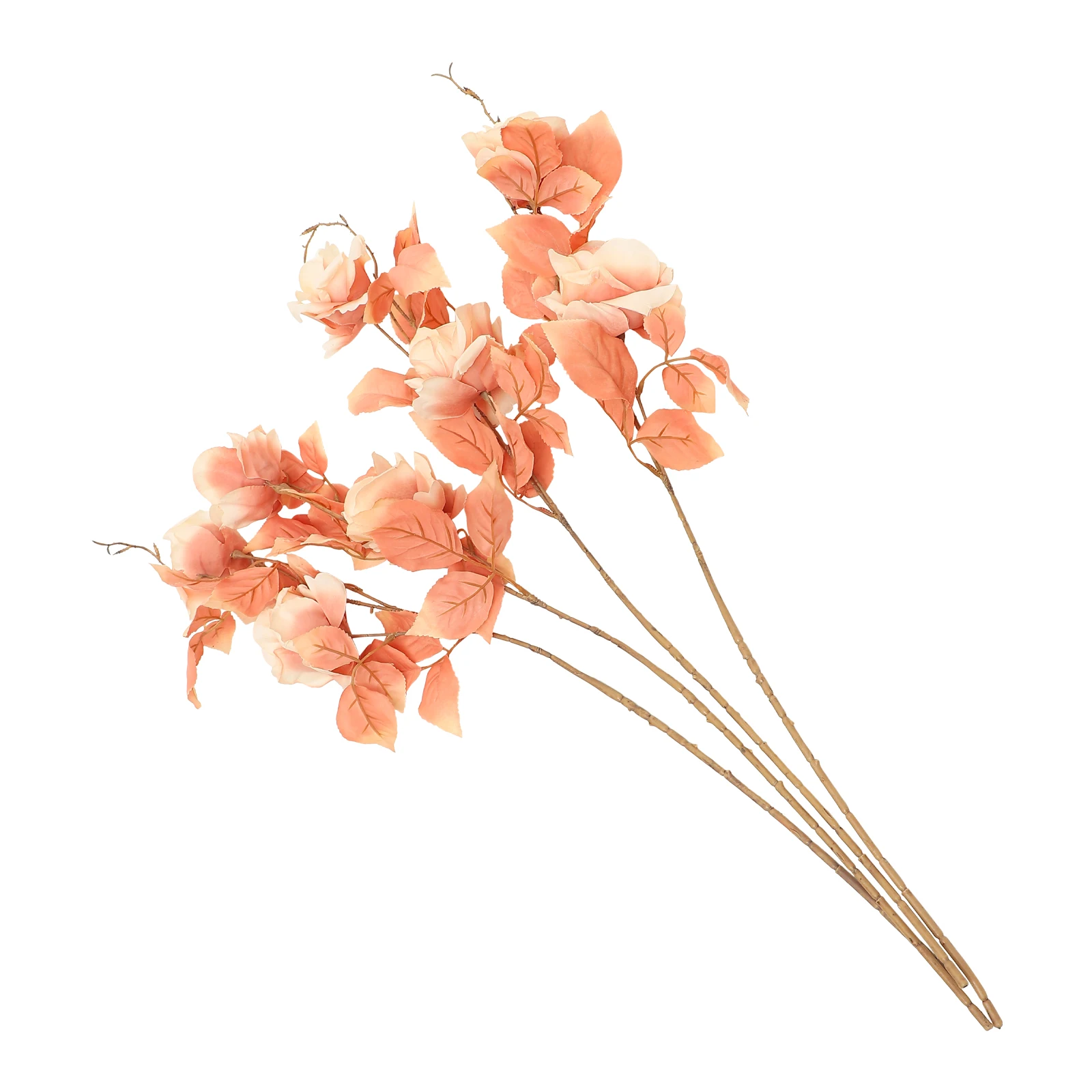

4 Pcs Wedding Simulated Flower Material Artificial Flowers Fake Bulk Orange Realistic