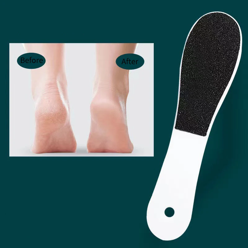 Professional Pedicure Supplies Anti-slip Plastic Handle Foot Rub Board Double-sided Sandpaper Foot Scrubber Disposable Feet File