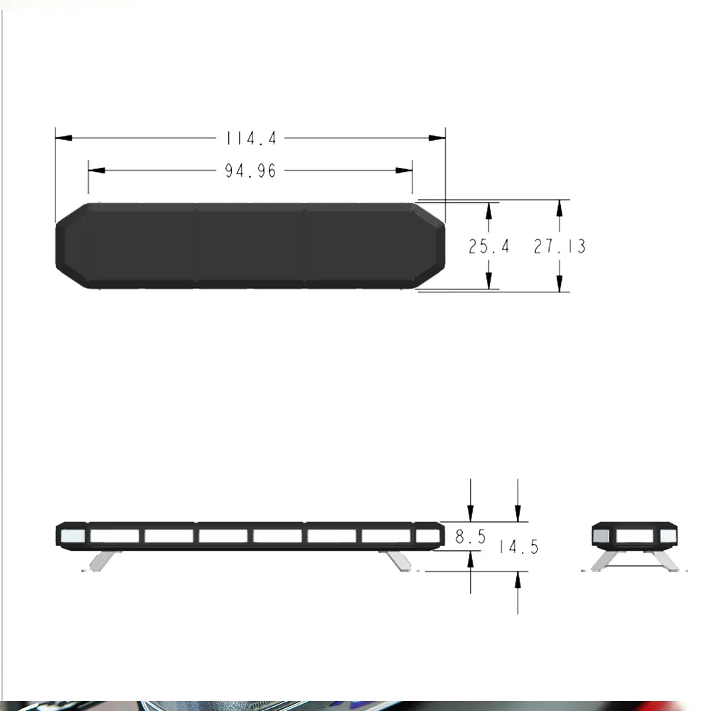5V CNC Metal RGB LED Warning Roof Light Bar for 1/14 Tamiya RC Truck SCANIA 770S VOLVO BENZ Arocs MAN TGX Car Accessories