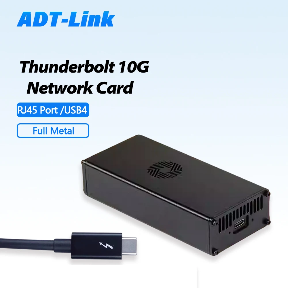 USB 4 Network Card with 10GBASE-T Port Compatible with Thunderbolt 3 /4 Single-port 10G RJ45 Ethernet Card Supports Apple IMac
