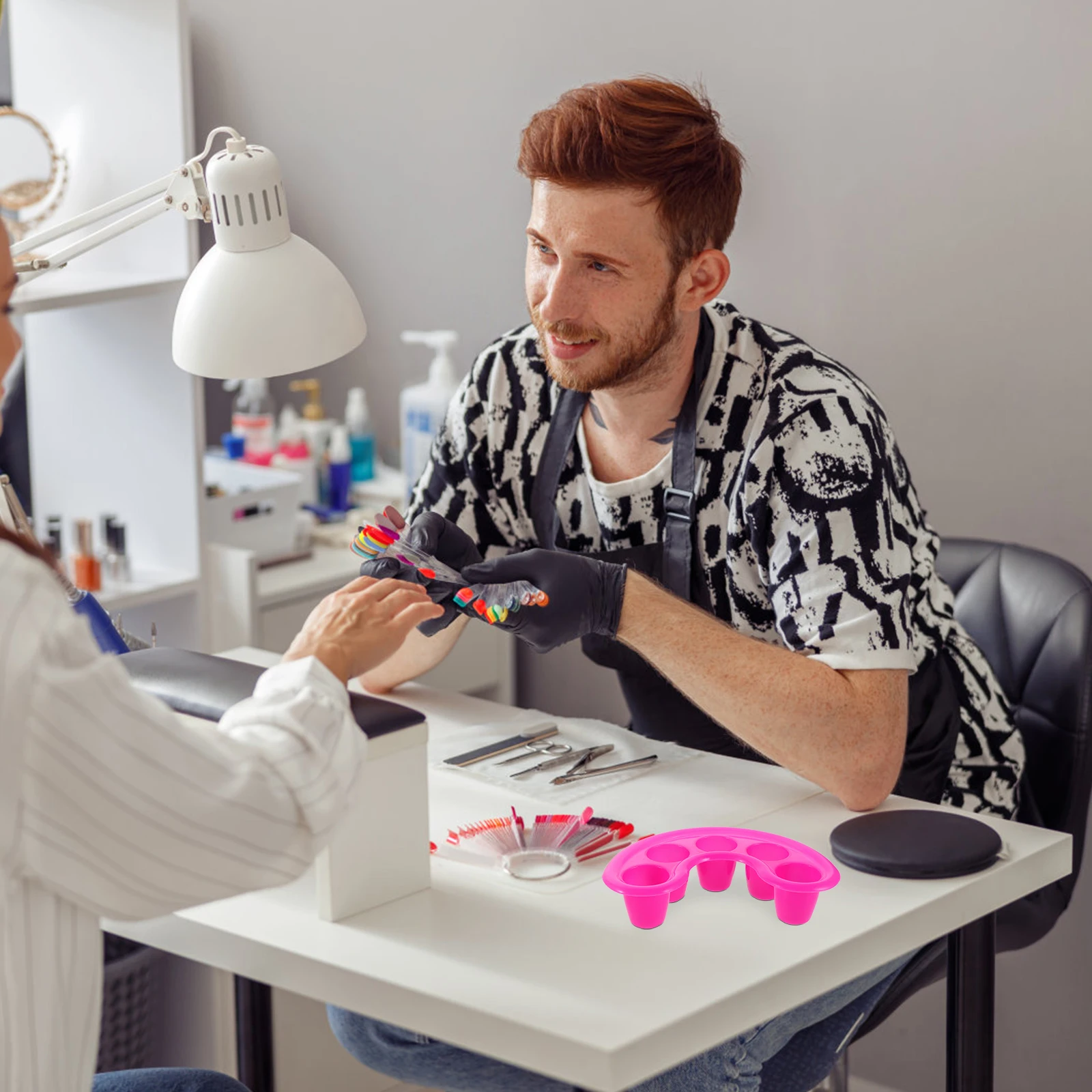 

9pcs Manicure Soaking Bowls Five Finger Design Even Soak Off For Hands Hand Bowl At Home Or Salon Nail Art Supplies Manicure