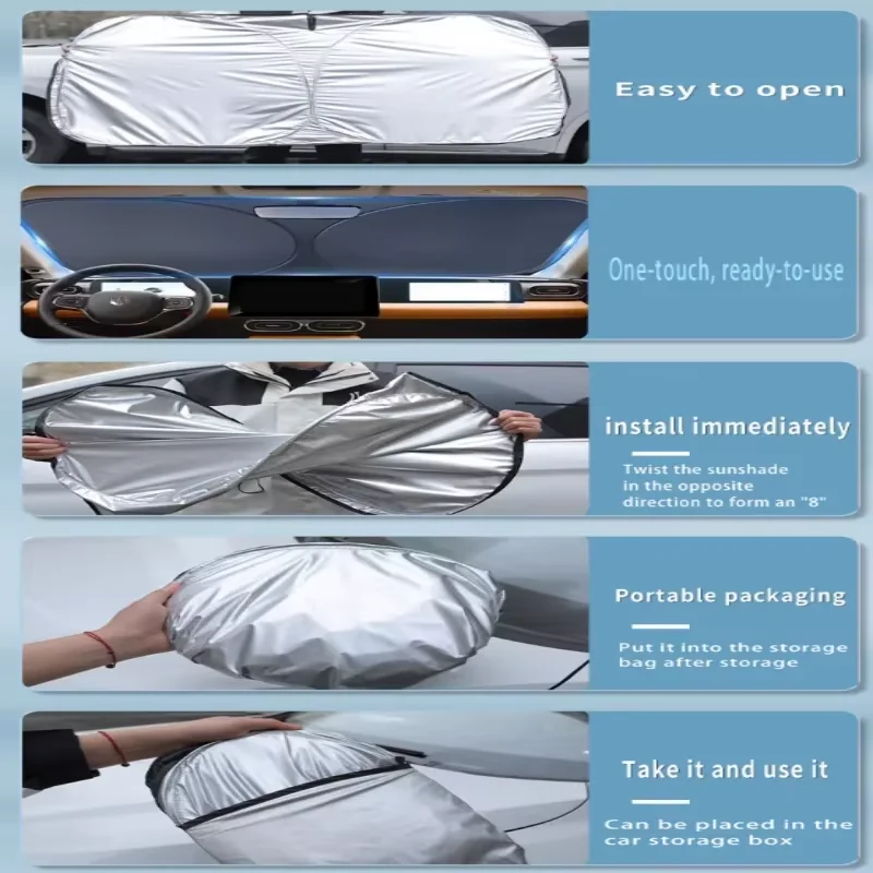 

Автомобильный солнцезащитный козырек для Peugeot 3008 2008 ~ 2026 2025, солнцезащитный козырек на лобовое стекло, теплоизоляция, летнее охлаждение, автоаксессуары, складные