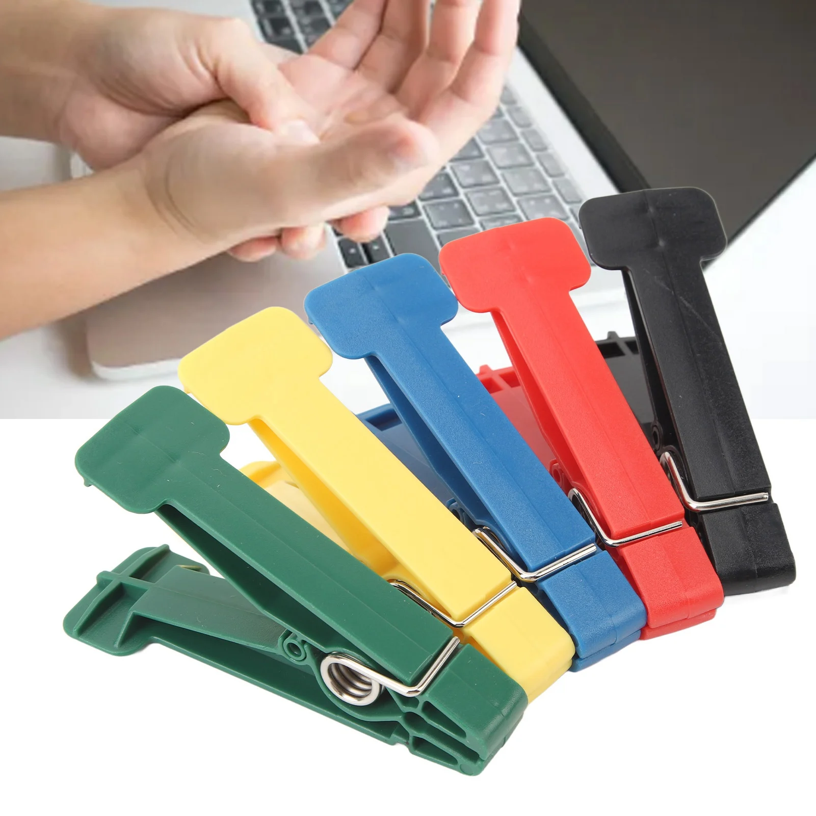 5Pcs Graded Finger Exerciser ABS Pinch Design Grip Strength Trainer Hand Conditioning Tool Finger Strengthener