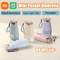 Xiaomi MIJIA Mini Capsule Umbrella Pocket Rain Umbrella Vinyl Folding UV Ultraviolet Protection Ultra Light Dual Use Umbrella