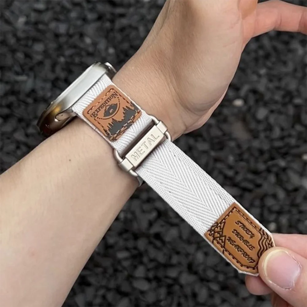 Loop-Nylon-Sportarmband für Apple Watch 49mm 46mm 45 44 42 40mm Sport-Mountain-Strap iWatch Ultra SE 11 10 9 8 7 6 5 4 – Detail 3
