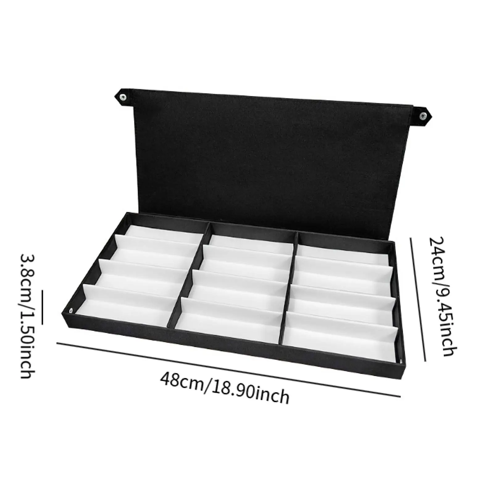 Glasses Display Box 12 Grid Glasses Storage Case Fashion Eyeglasses Organizer Display Tray for Table Drawer Dresser Home Travel