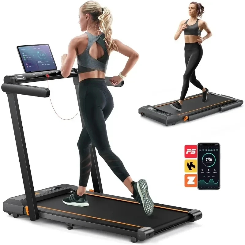 

Foldable Treadmill for Home, Under Desk Treadmill Workout APPs and Touch Screen, Walking Treadmill for Home Office