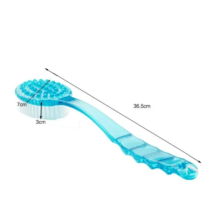 Plastic Back Body Bath Brush Bath Shower Scrubber Brushes with Handle Exfoliating Scrub Skin Massager Exfoliation Bathroom Brush