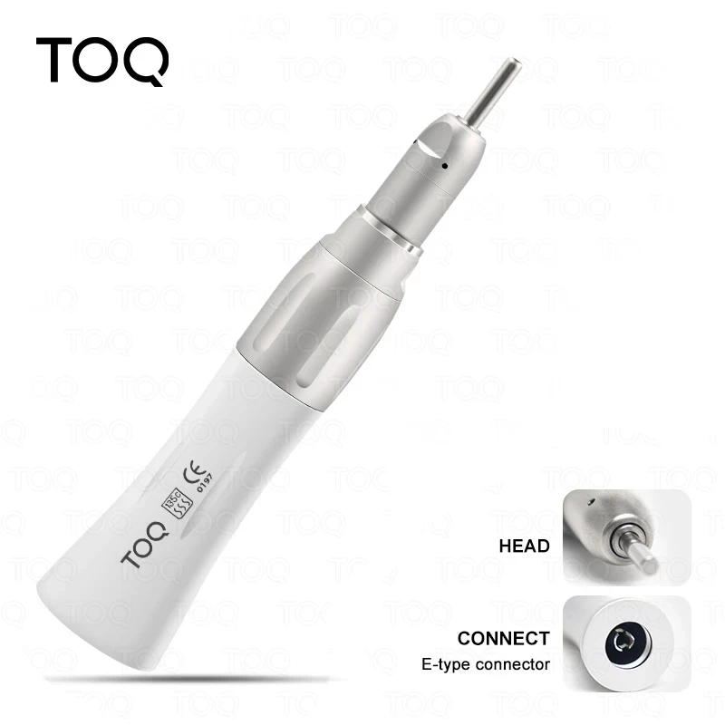 Dental Straight Handpiece 1:1 Low Speed Straight Nose Cone Suit for ø2.35mm Burs E Type External Water Spray Dentist Tool