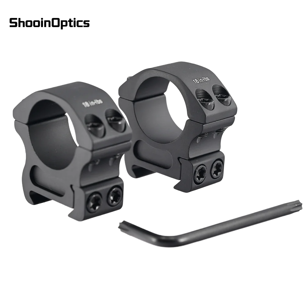 Shooin Optics 30mm & 1 Inch Rifle Scope Mount Precision Aluminum Design Fits 20mm Picatinny Rail Systems