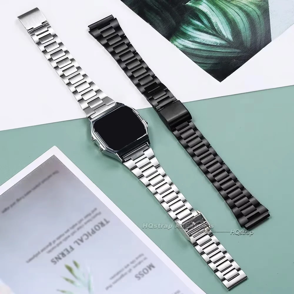 18mm Small Steel Strap for Casio Watch Band Women Men Watchband Replacement Bands Metal