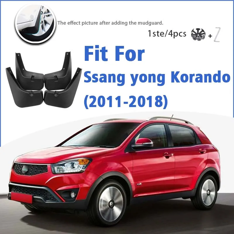 

Mudguard For Ssang Yong Korando 2011-2018 Front Rear Mudflaps Mudguards Accessories Auto Styline Splash Guard Fender Mud Flap