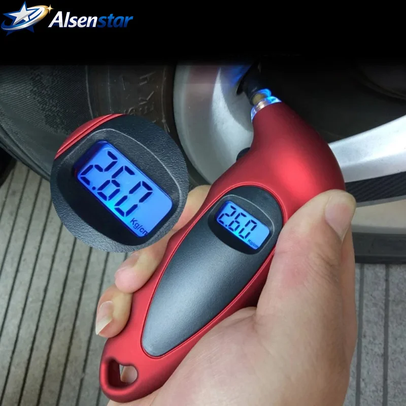 New Type of Tire Pressure Gauge with High-Precision Digital LCD Display Screen for Tire Pressure Monitoring