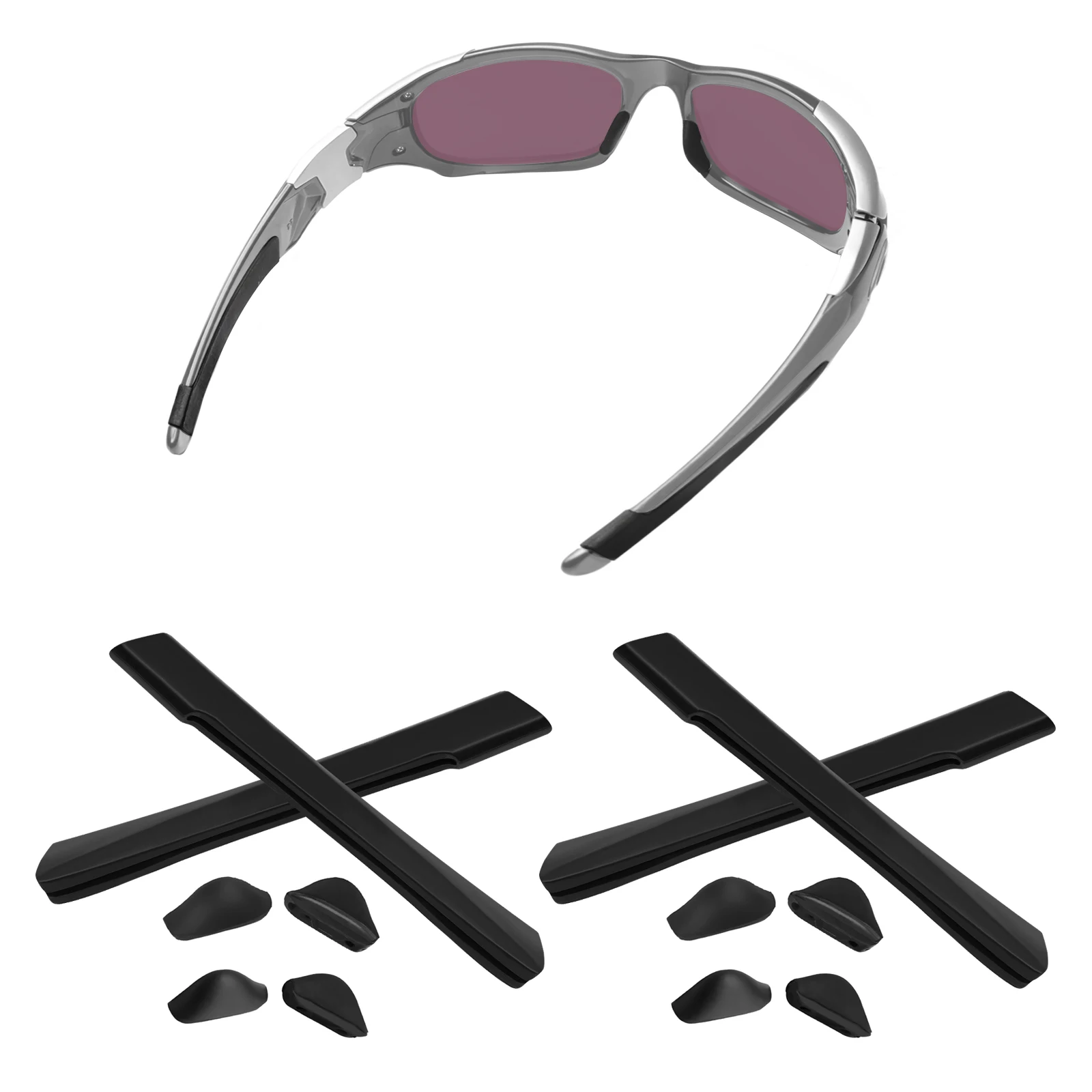 

Glintbay Silicone Rubber Nosepads Nose Pieces & Earsocks for Oakley Pit Boss 2 OO9137 Sunglasses