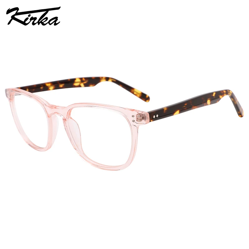 Kirka Unisex Eyewear Acetate Rectangle Shape Frame Optical Glasses Classical Color Design Wide Temple Glasses WD1395