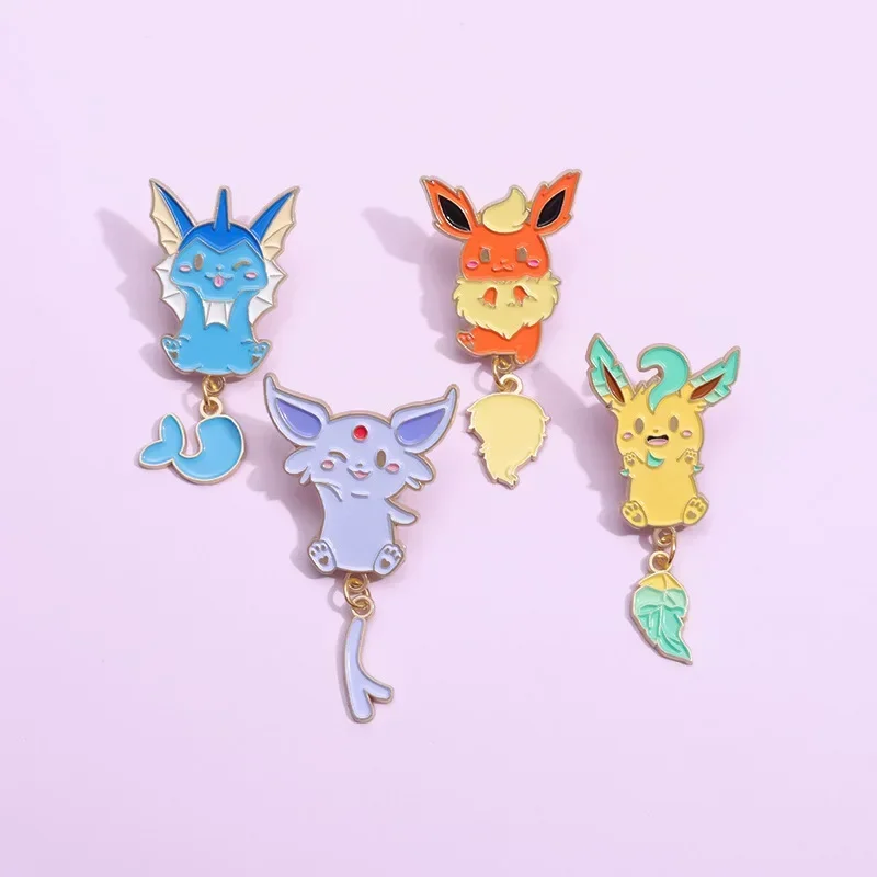 1Set Pokemon Eevee Email Pins Anime Game Broche Kawaii Rugzak Hoed Pin Accessoires Voor Vrouwen Man Sieraden Decoratie Cadeau