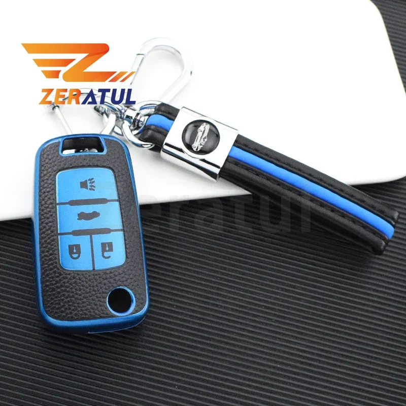 TPU Leather Car Key Case Cover For Chevrolet Malibu Cruze Aveo Trax Sail Captiva Opel Vauxhall Astra J Corsa Insignia Mokka