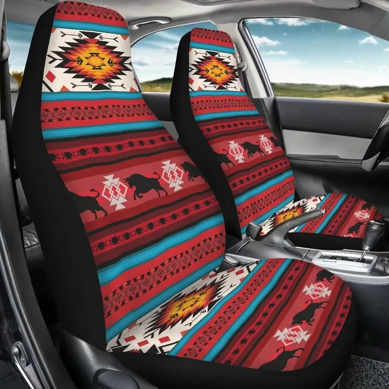 2 Piece Car Seat Covers Set Of 2 Aztec Tribal Print Non Slip Front Seat Cover For Cars Easy To Install Universal Fit Auto Access
