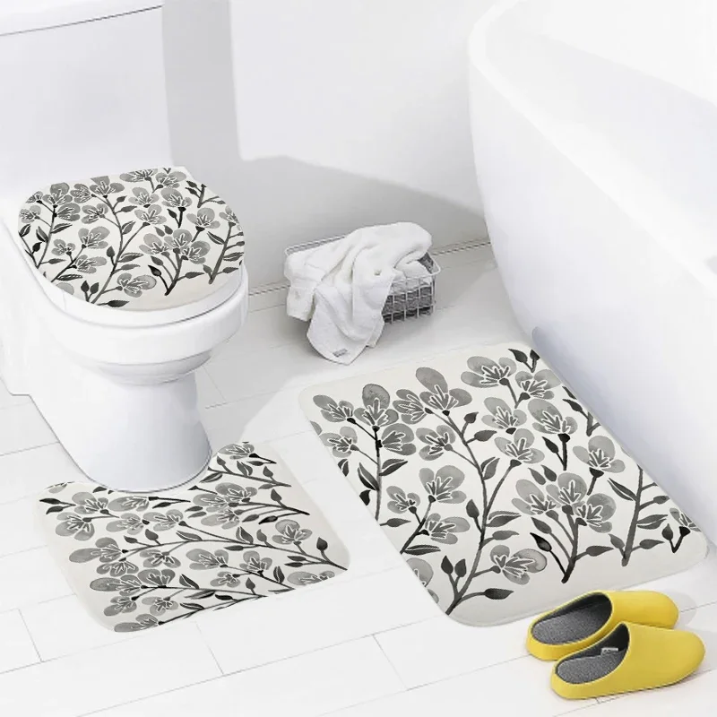 Floor Mats for Home Bathroom, Estilo animal, Tapete de banho, Acessórios modernos, Tapete Anime, Tapete de vaso sanitário, Tapete antiderrapante para banheira, aaaa