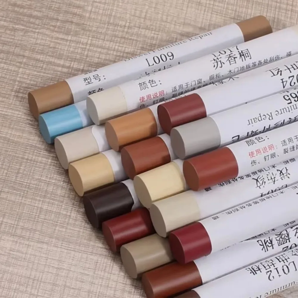 Waterproof Furniture Repair Pen Wooden Furniture Touch Up Wood Repair Crayon Damaged Scratch DIY Patch Paint Crayon