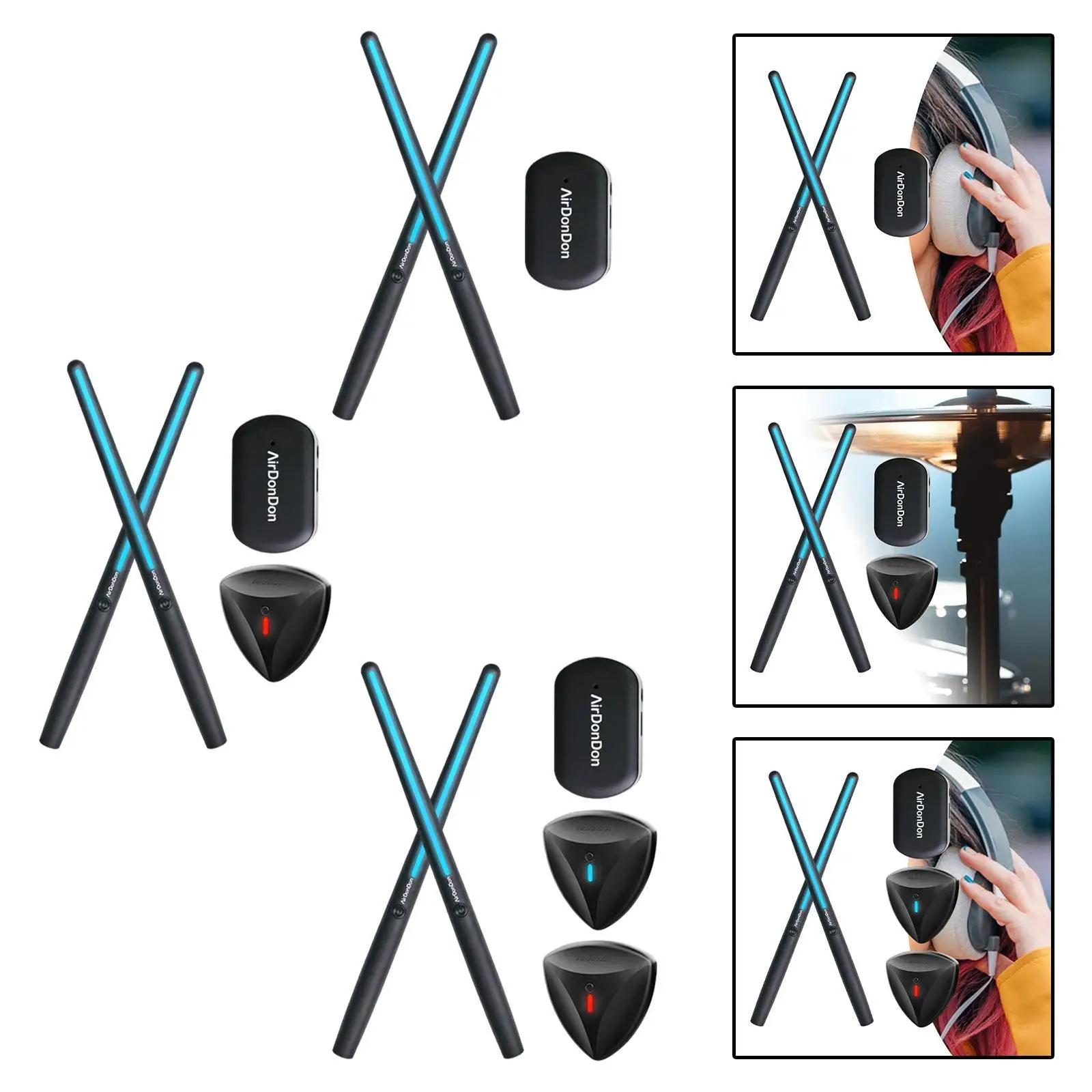 

Air Drum Electronic Drum Percussion Instrument Lightweight Sturdy Quiet Air