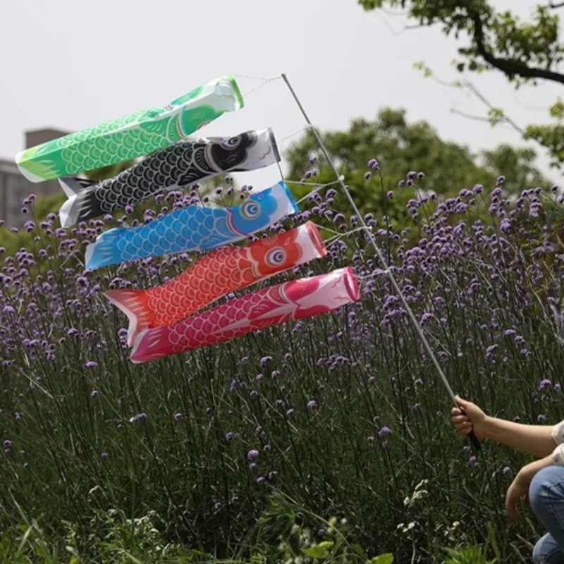 40cm japonais carpe Windsock Streamer poisson drapeau cerf-volant dessin animé poisson coloré Windsock carpe vent chaussette drapeau Koinobori cadeau nouveau