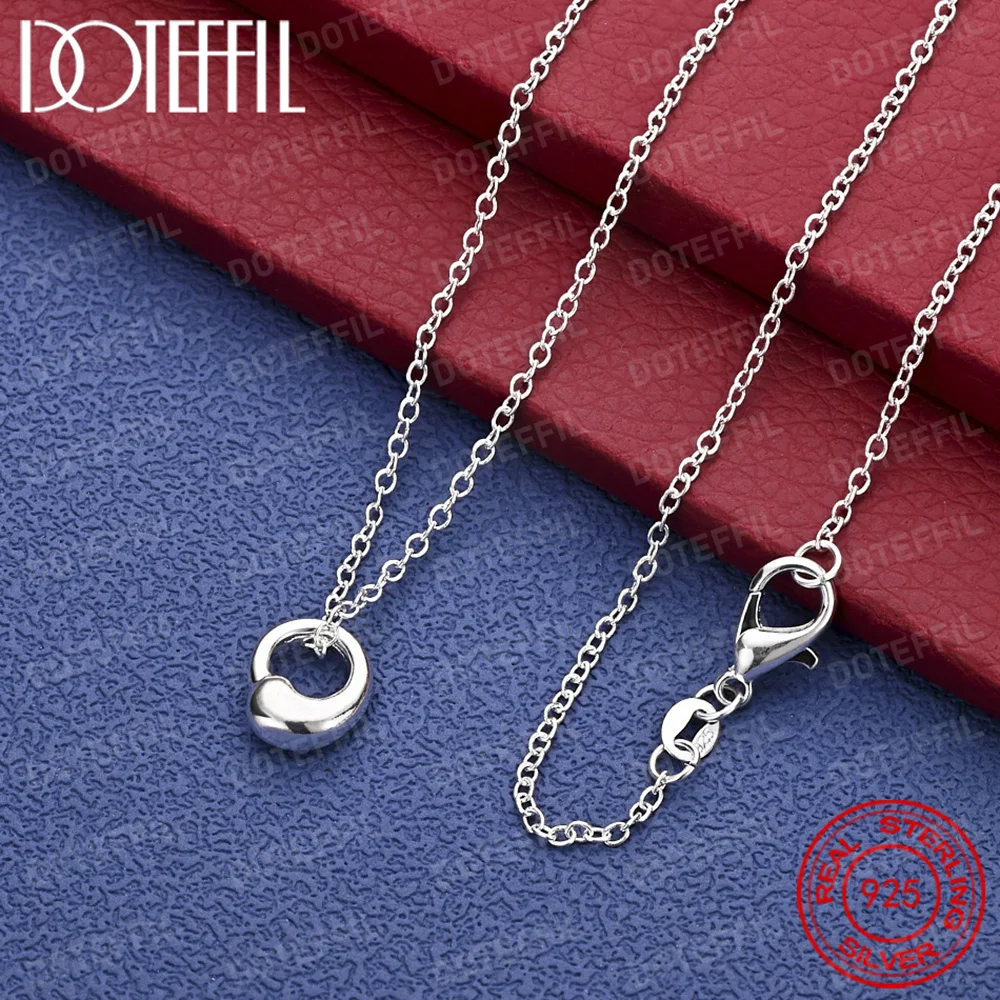 925 Sterling Silver Water Droplets Pendant Necklace For Women Wedding Engagement Party Fashion Jewelry