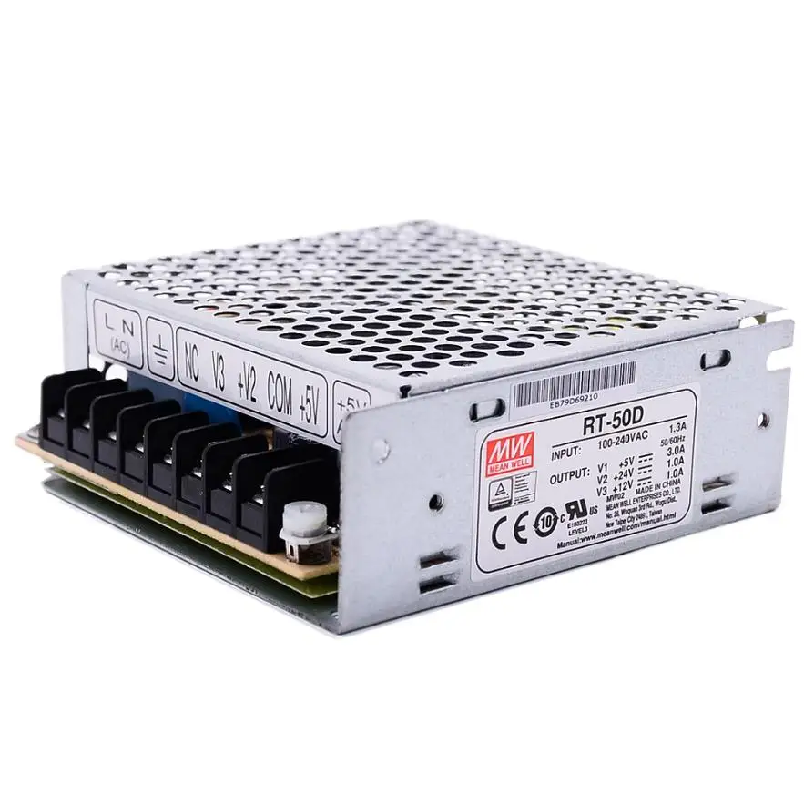 

MEAN WELL RT-50 RT-50A RT-50B RT-50C RT-50D Triple Output Switching Power Supply