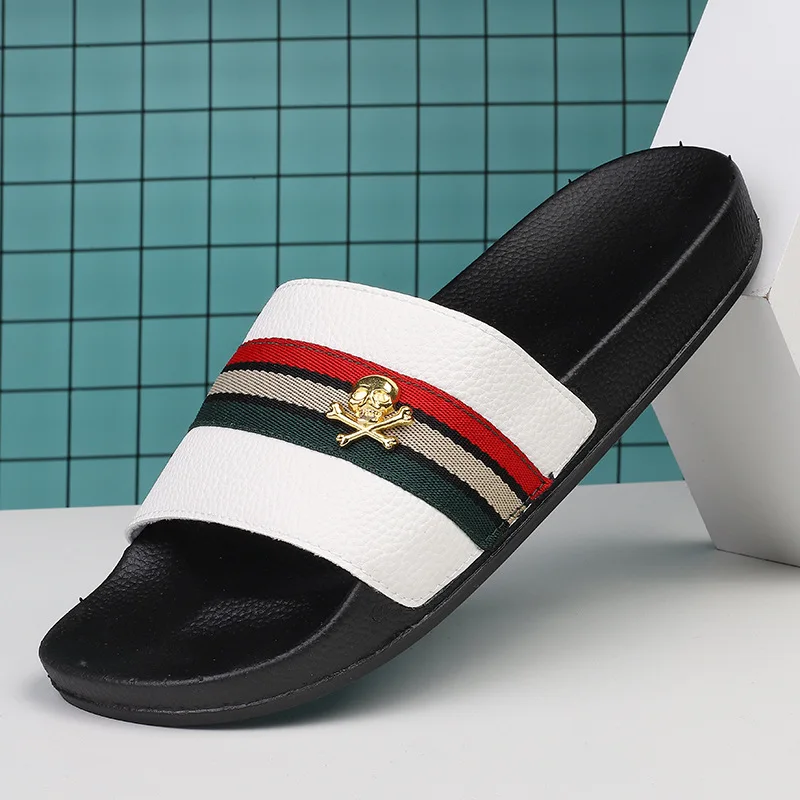 Slippers for Men Ultra Soft Slides Non-slip Wear-resistant Sandals Men Casual Summer Indoor Outdoor Slippers Plus Size 36-50