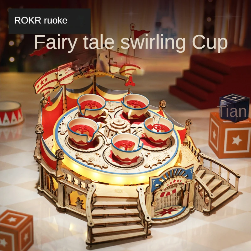 Fairy Tale Rotating Cup Diy Handmade Birthday Gift for Friends Home Decoration