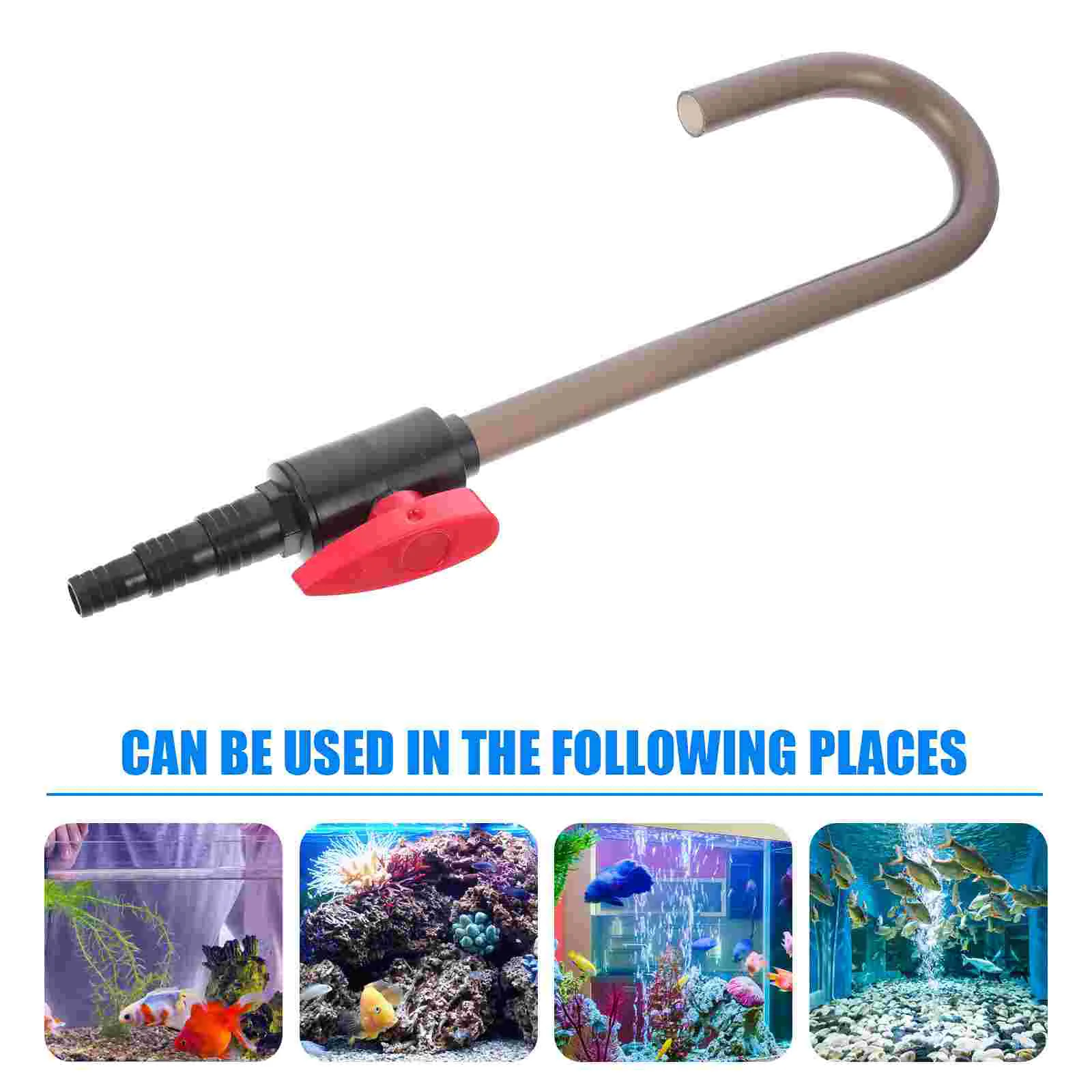 Plastic Hook Tank Water Aquarium Changer Cleaner Vacuum Pump Siphon Cleaning Tool Gravel Hanging Tools Type Change