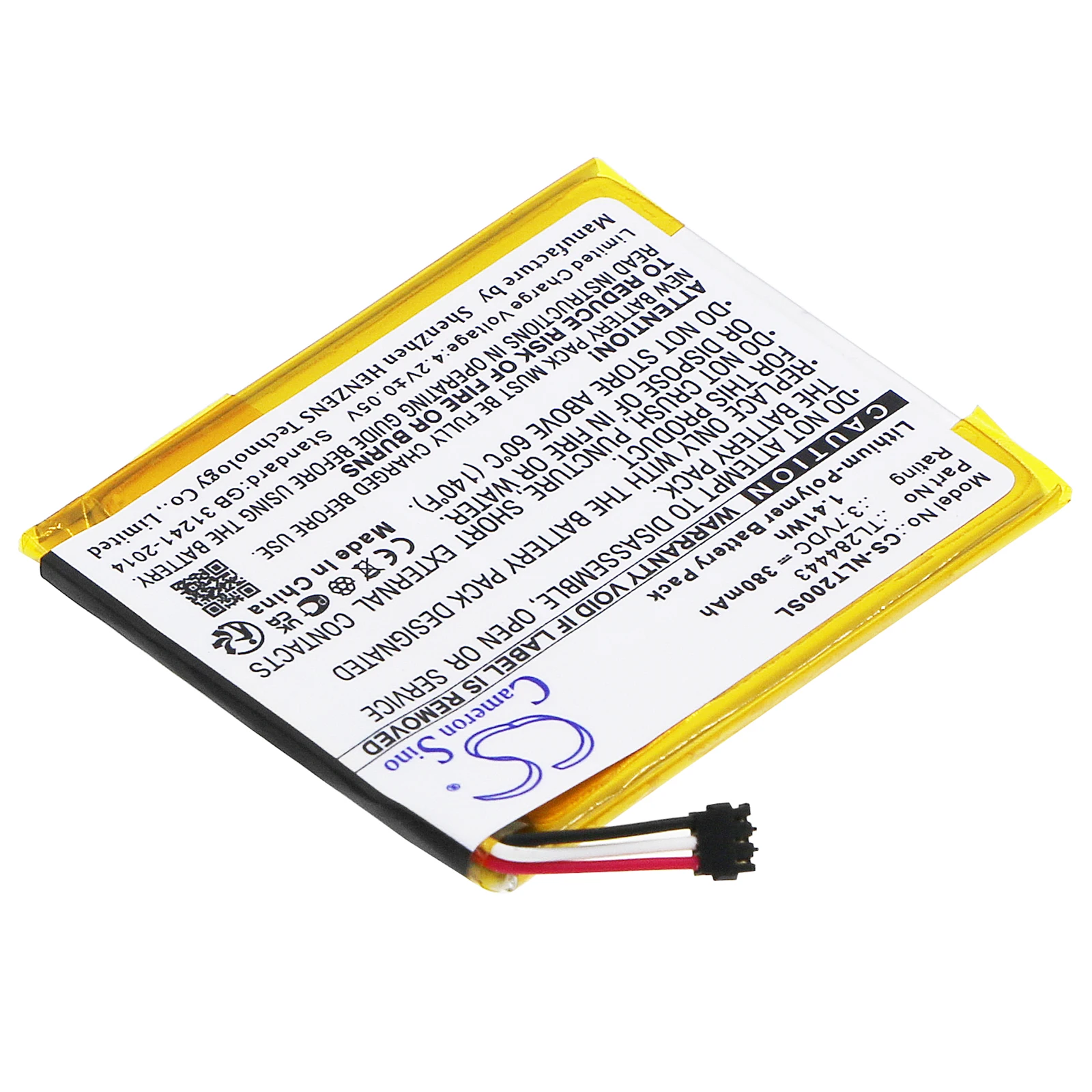 Smart Home Battery 380mAh TL284443 for Nest A0013,Learning Thermostat 2nd Generation,3rd Generation,T3007ES,T3008US,Thermostat E