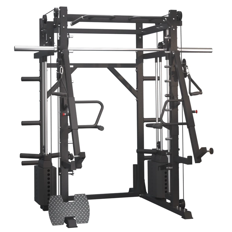 

Commercial Workout Power Cage Rack Multi-functional Gym Cable Crossover Smith Machine with Jammer Armspromote sales