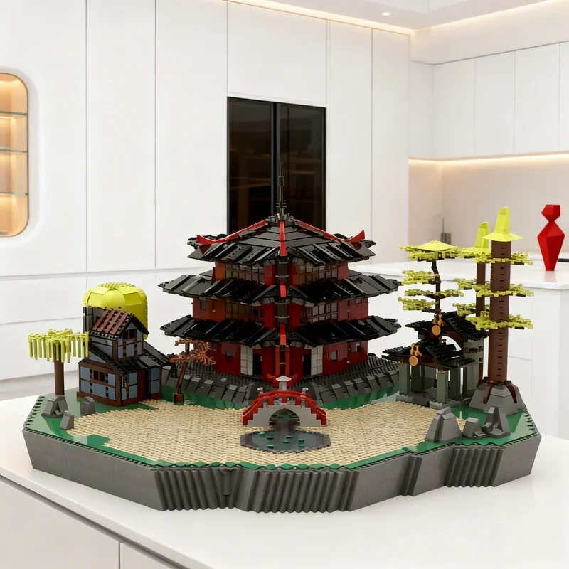 

8084pcs MOC Season 7 Temple Of Airjitzu Ninjia Model Building Blocks Architecture Toys Christmas Gifts Education Kids Idea Toy