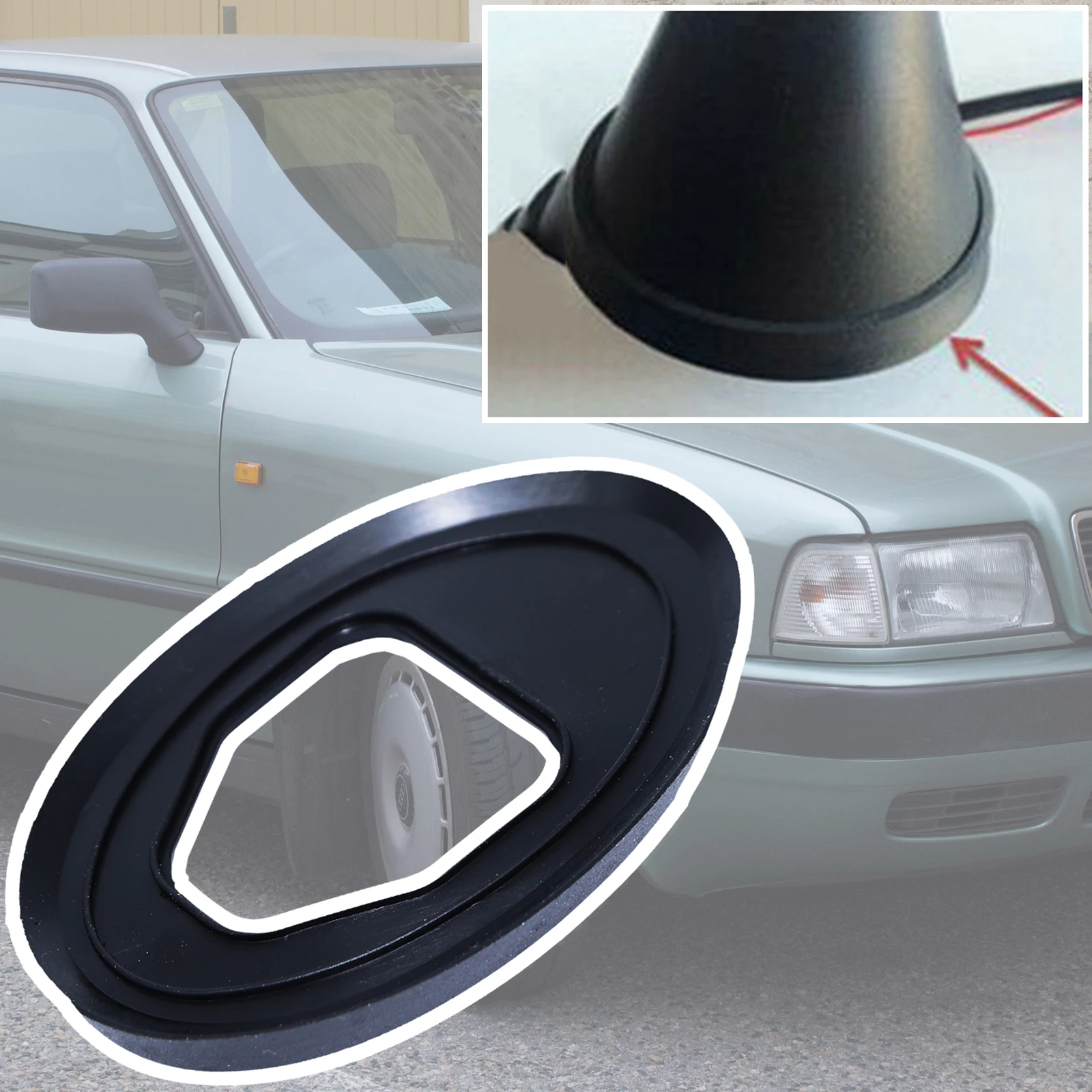 For Audi 80 B4 8C 1991 1992 1993 1994 1995 1996 Car Roof Mast Whip Aerial Antenna Rubber Base Gasket Seal Pad Cover Accessories