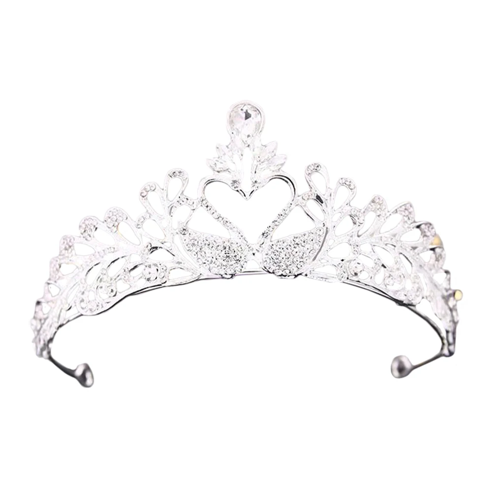 

Crystal Crown Headband Bride Women Hair Jewelry Wedding Bridal Accessories Tiara Rhinestone Elegant Lightweight Alloy Design
