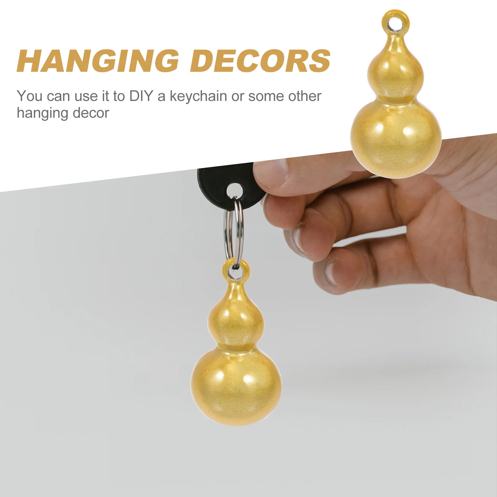 

1Pcs Copper Bell Pendant DIY Keychain Hanging Ornament Bag Decor Accessory Gourd Pendant Gourd Ornament