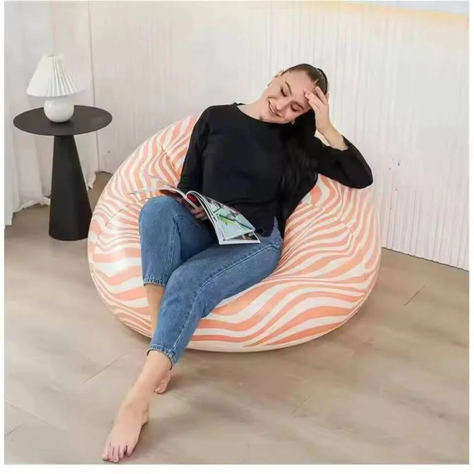 Inflatable Ball Shape Air Chair Camping Bed Outdoor Sofa PVC Lounge Cushion Home Furniture Seating Modern Living