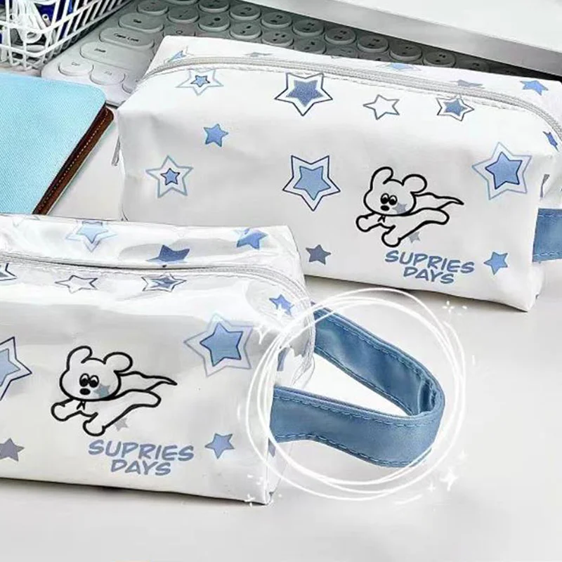 น่ารักดาวสุนัข Patten ความจุขนาดใหญ่ดินสอกระเป๋าเครื่องสําอางเครื่องเขียนนักเรียนของขวัญ