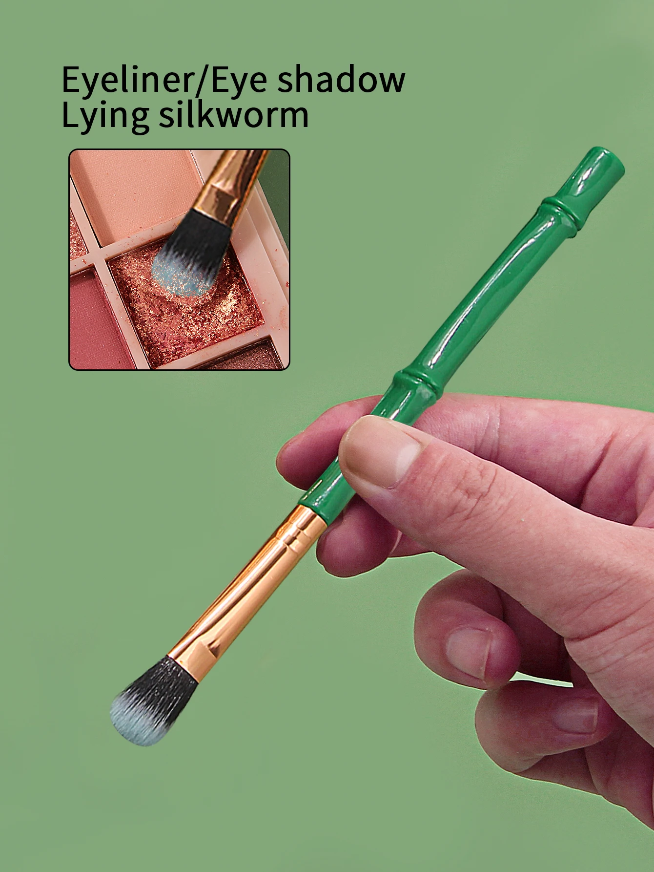 30pcs New bamba-shaped plastic-handled eyeshadow brush set, including eye makeup, blending brush,highlight brush&concealer brush