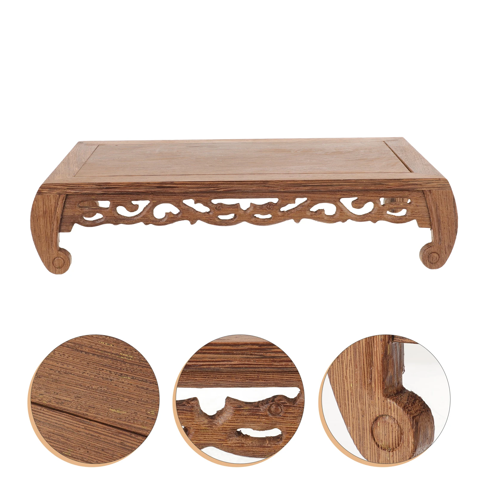 

Wood Vintage Style Craft Display Stand For Vase Statue Planter Riser Strong Premium Wooden Base Home Coffee Shop Decor