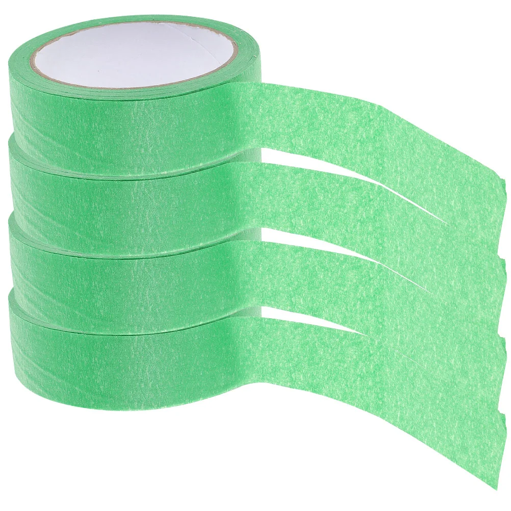 4 Rolls Pinstripes Masking Tape White Duct Carpet Double Sided Paper for Painting