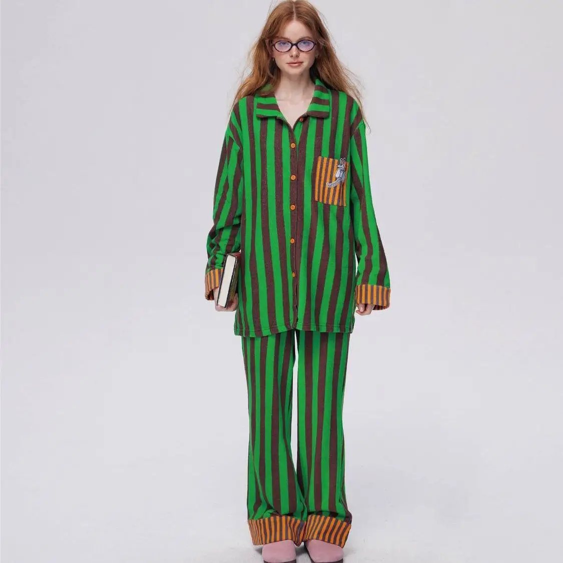 

Рождественские милые пижамы с приподнятой собакой, женские флисовые велюровые утепленные брюки с длинными рукавами, домашняя одежда, верхняя одежда для девочек, домашний костюм