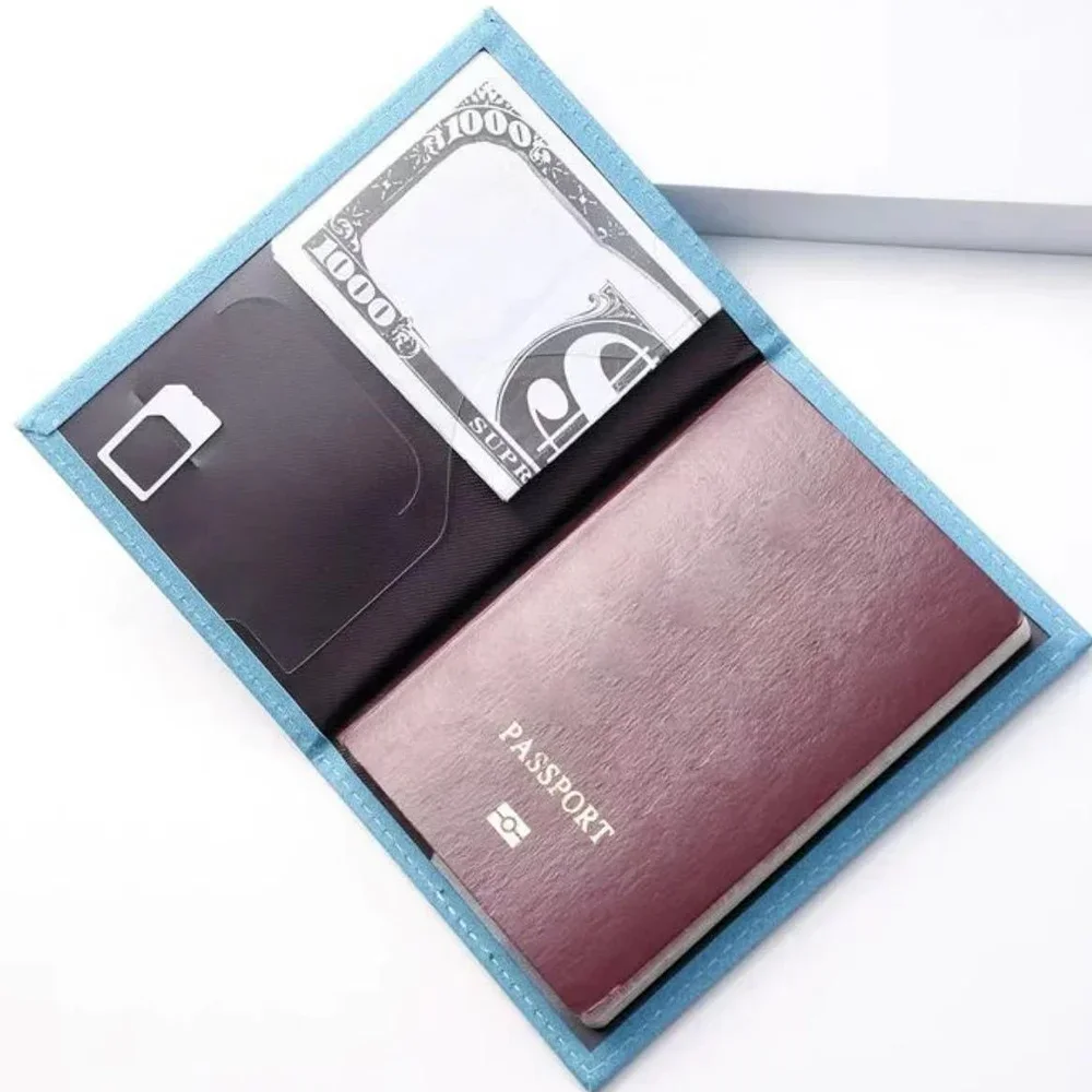 Multi-Function ID Bank Card Credit Card Protector Passport Storage Bag Women Men RFID Vintage Business Passport Covers Holder