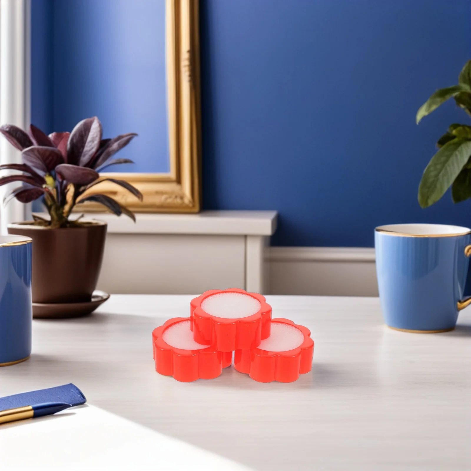 10 قطع من إسفنجة عد الأموال - مرطب أصابع فعال لفرز النقود - جهاز ترطيب بأطراف الأصابع على شكل زهرة للبنك #6