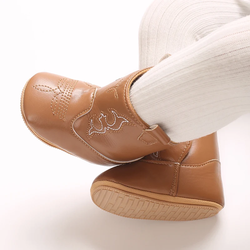 Winterstiefel für Babys, Jungen und Mädchen, 0–18 Monate, im Western-Stil, aus Denim, ideal zum Laufenlernen, warm, lässig, modisch. – Detail 11