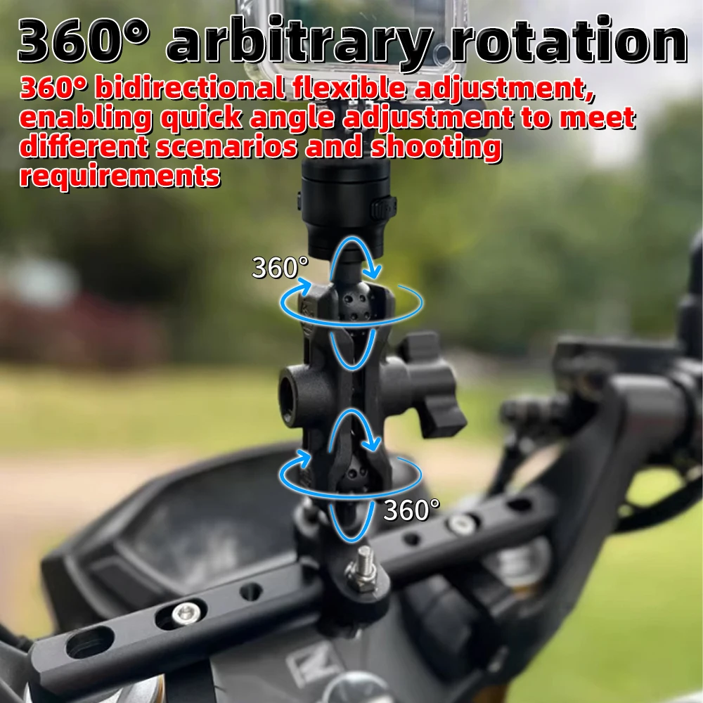 Motorcycle Bicycle Holder For GoPro 12 11 10 9 8 Handlebar Mirror Mount Bracket For Insta360 X3 X4 DJI Action Camera Accessories